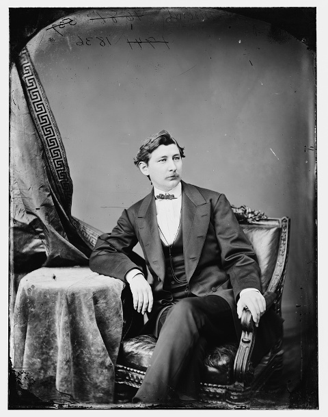 Black and white portrait of Townsend at age 19, from the Library of Congress