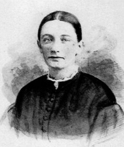 A black and white photograph of a young nurse